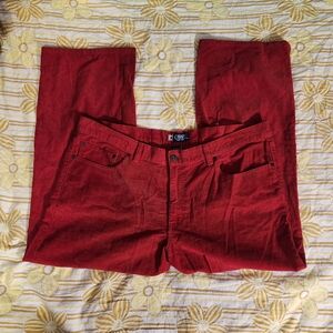 Chaps Vibrant Red Corduroy Trousers